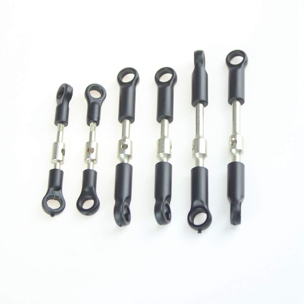 Facibom 144001 Aluminum Tie Link Rods Set - Heavy Duty Pull Rod Replacement for 1/14 Scale 4WD RC Cars - Durable RC Car Accessories & Upgrade Parts - Perfect for Off-Road Racing, Drifting & RC Car Maintenance
