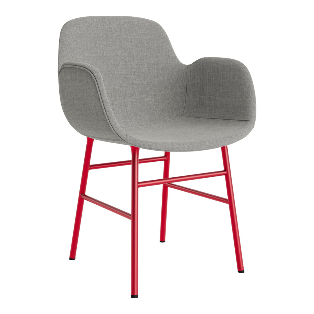 Modern Form Armchair with Sturdy Metal Legs & Soft Upholstery - Perfect for Living Room, Office, or Reading Nook