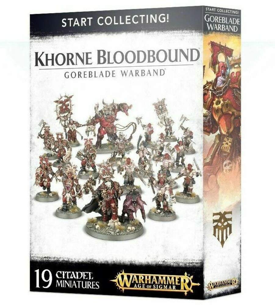 Games Workshop Warhammer Age of Sigmar - Start Collecting! Khorne Bloodbound Goreblade Warband Miniature Set | Tabletop Strategy Game for Fantasy Battles & Collectors