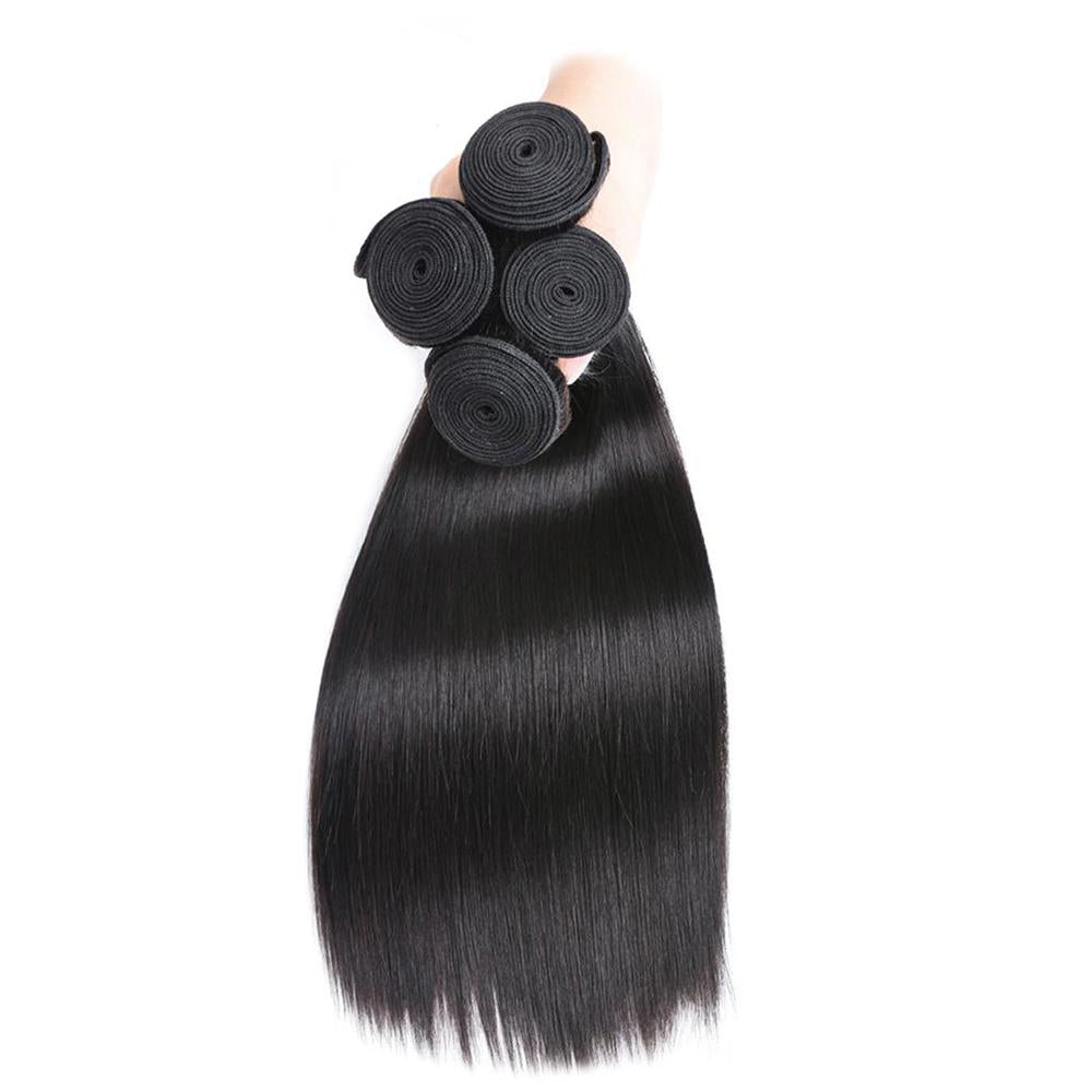 Premium 100% Virgin Human Hair Bundle Deals - Natural Black Color for Weaves, Wigs & Extensions | Perfect for Styling, Braiding & Everyday Wear