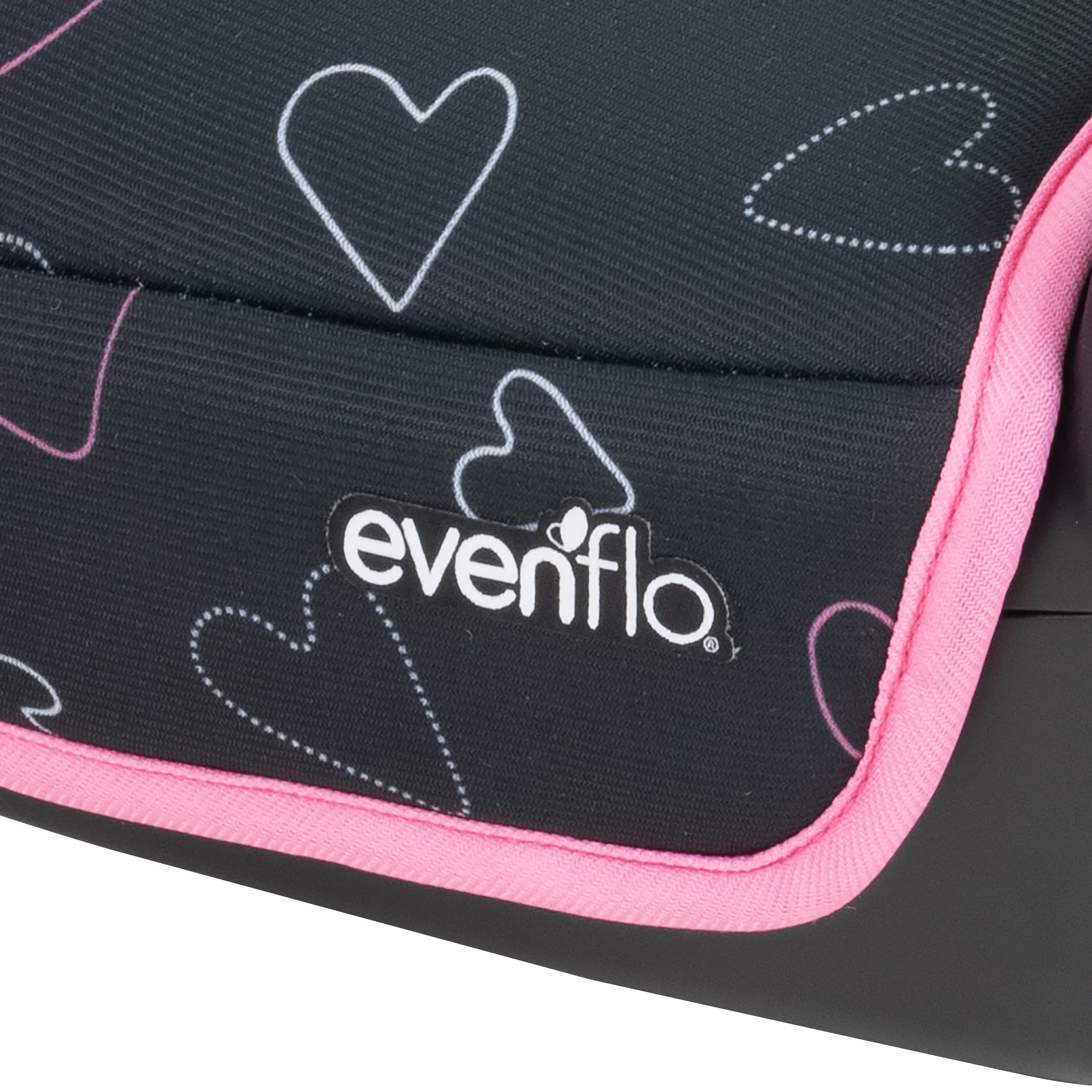 Evenflo GoTime No Back Booster Car Seat for Kids - 2 Pack, Amore Pink | Lightweight & Portable | Ideal for Travel, School, and Everyday Use
