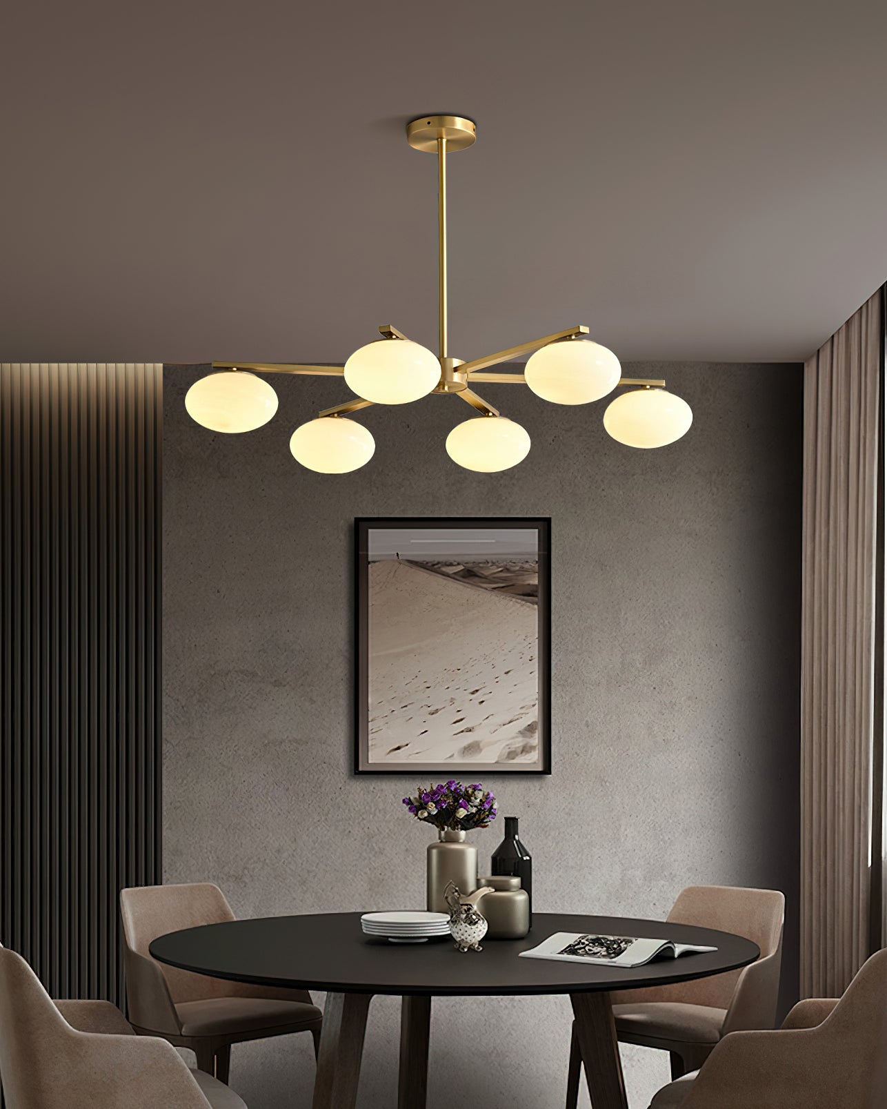 Briette Crystal Chandelier - Elegant Modern Ceiling Light Fixture for Dining Room, Living Room & Bedroom | Perfect for Home Decor, Wedding & Event Lighting