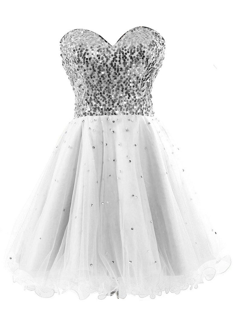 Elegant Women's Short Sweetheart Beaded Tulle Cocktail Dress for Party, Homecoming, Prom & Special Occasions - Perfect for Evening Events, Dances & Formal Gatherings