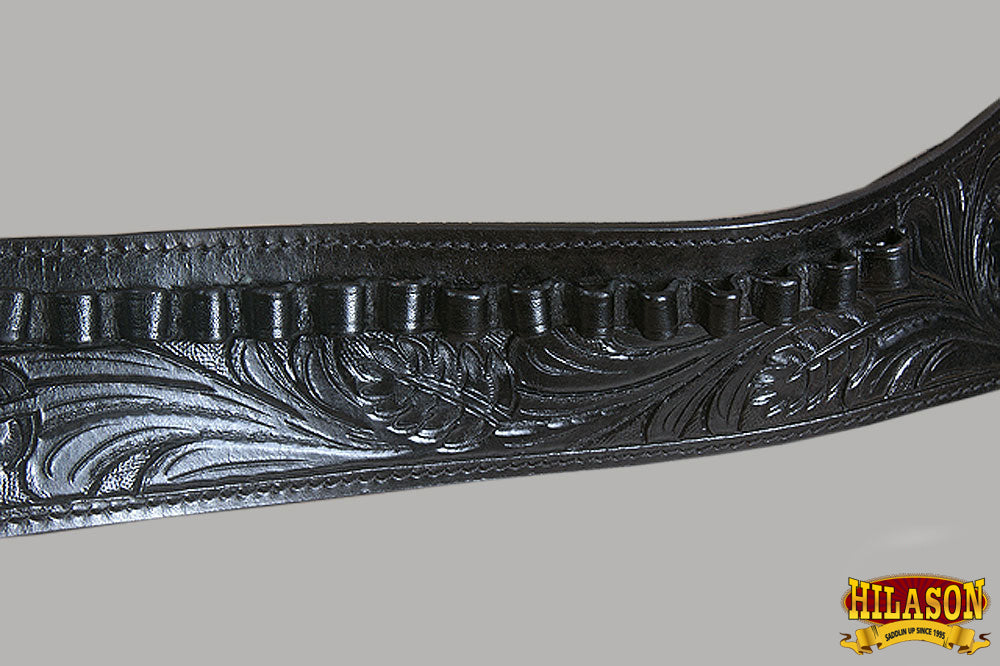 Hilason Western Right Hand Gun Holster Rig for 44/45 Cal - Genuine Leather Cowboy Holster - Perfect for Cowboy Action Shooting, Reenactments & Western Style Carry