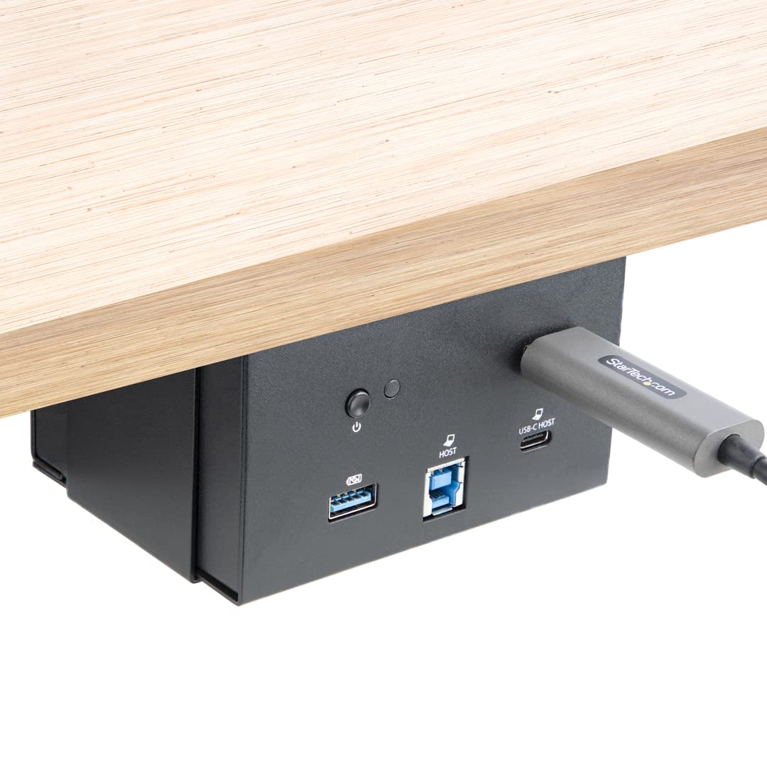StarTech.com 4K USB-C & USB-A Docking Station for Conference Rooms - 4K HDMI, 60W USB-C Power Delivery, 4 USB Ports, Gigabit Ethernet (MOD4DOCKACPD) - Ideal for Office Meetings, Video Conferencing & Multi-Device Connectivity