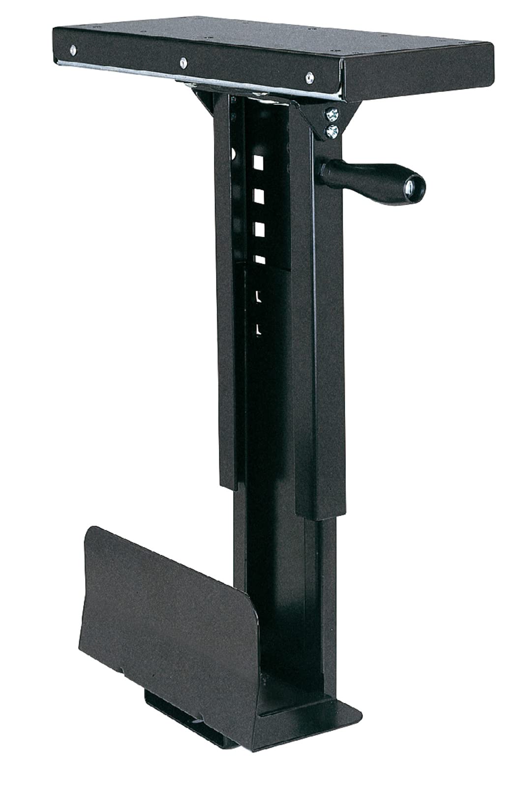 Adjustable Slim PC Stand for Laptops & Desktops | Under Desk Computer Stand | Telescopic & Ergonomic Black Design | Perfect for Home Office & Workspace Organization