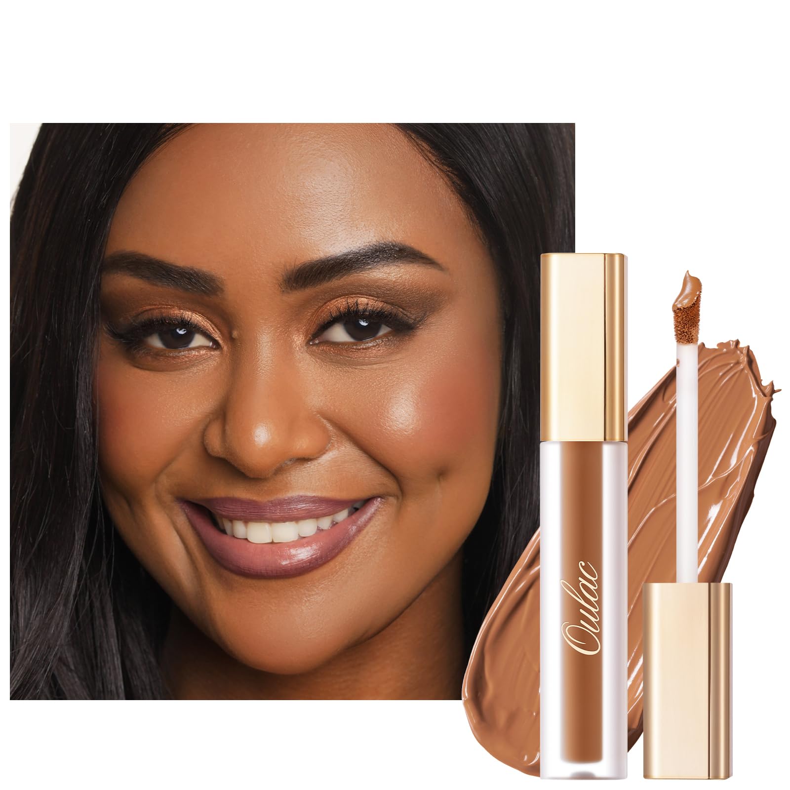 Oulac Full Coverage Concealer Stick for Dark Circles & Blemishes - Hydrating Concealer with Hyaluronic Acid, Lightweight & Long Lasting Vegan Makeup (3.8ml, Shade W8 Toffee) - Perfect for Everyday Wear, Date Nights & Professional Makeup Looks