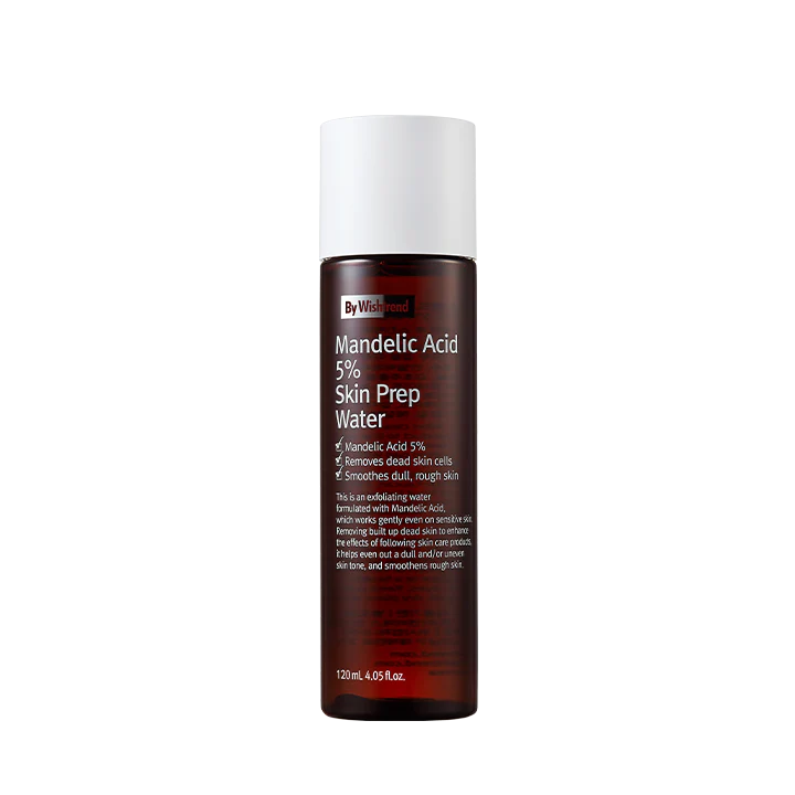 By Wishtrend Mandelic Acid 5% Skin Prep Water 120ml - Gentle Exfoliating Toner for Acne, Blackheads & Pore Care - Perfect for Daily Skincare Routine & Sensitive Skin Types