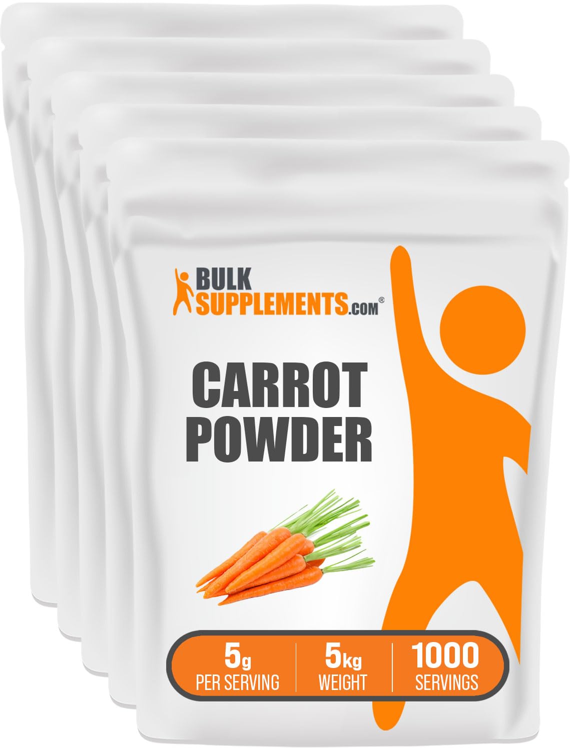 Organic Carrot Powder 5kg (11 lbs) - Pure Beta Carotene & Vitamin A Supplement for Eye Health - Natural Smoothie Booster & Baking Ingredient - Perfect for Smoothies, Baking, and DIY Skincare Recipes