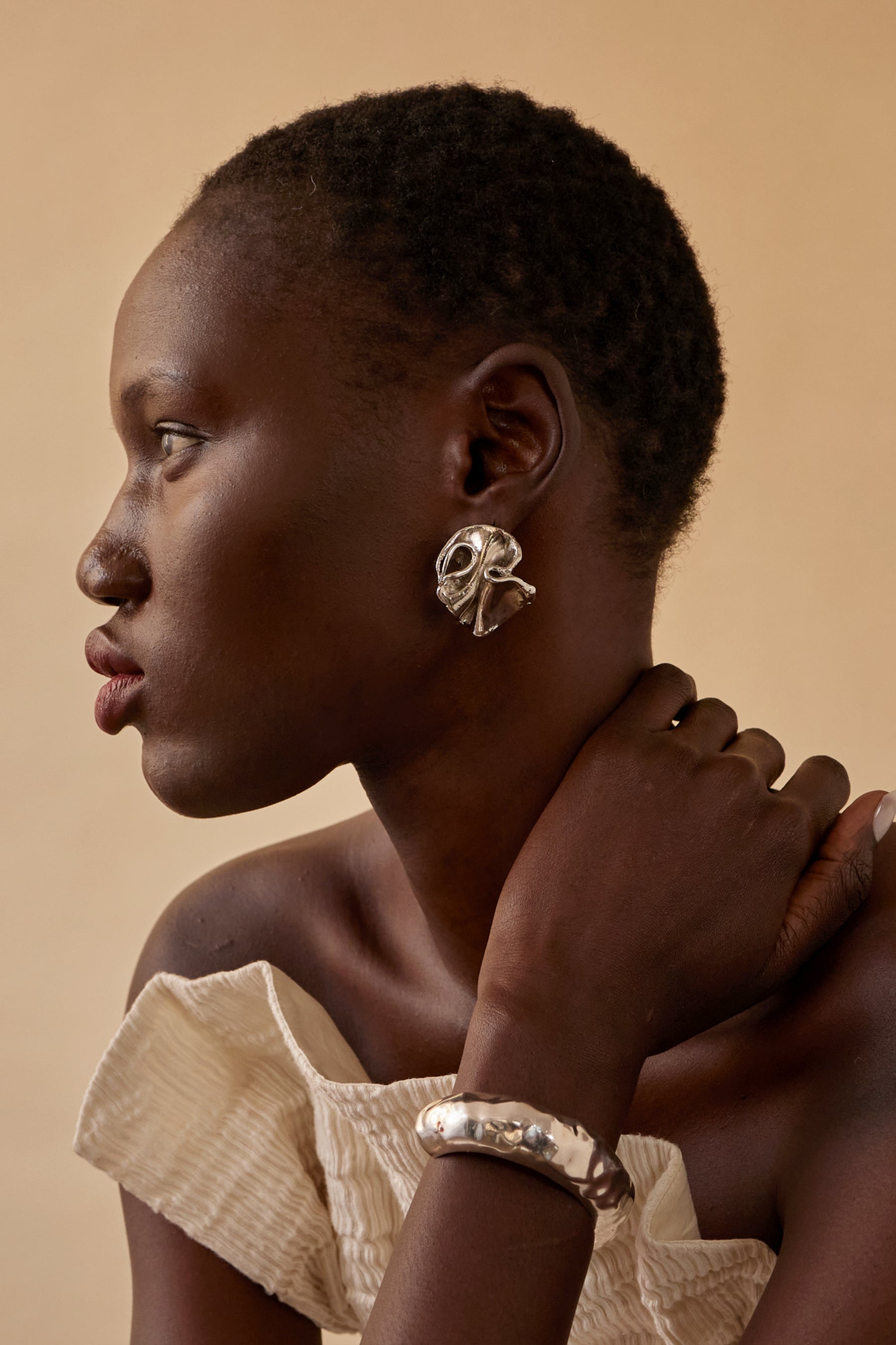 Elegant Ruffle Stud Earrings for Women - Dainty & Stylish Jewelry Gift for Everyday Wear, Date Night & Special Occasions