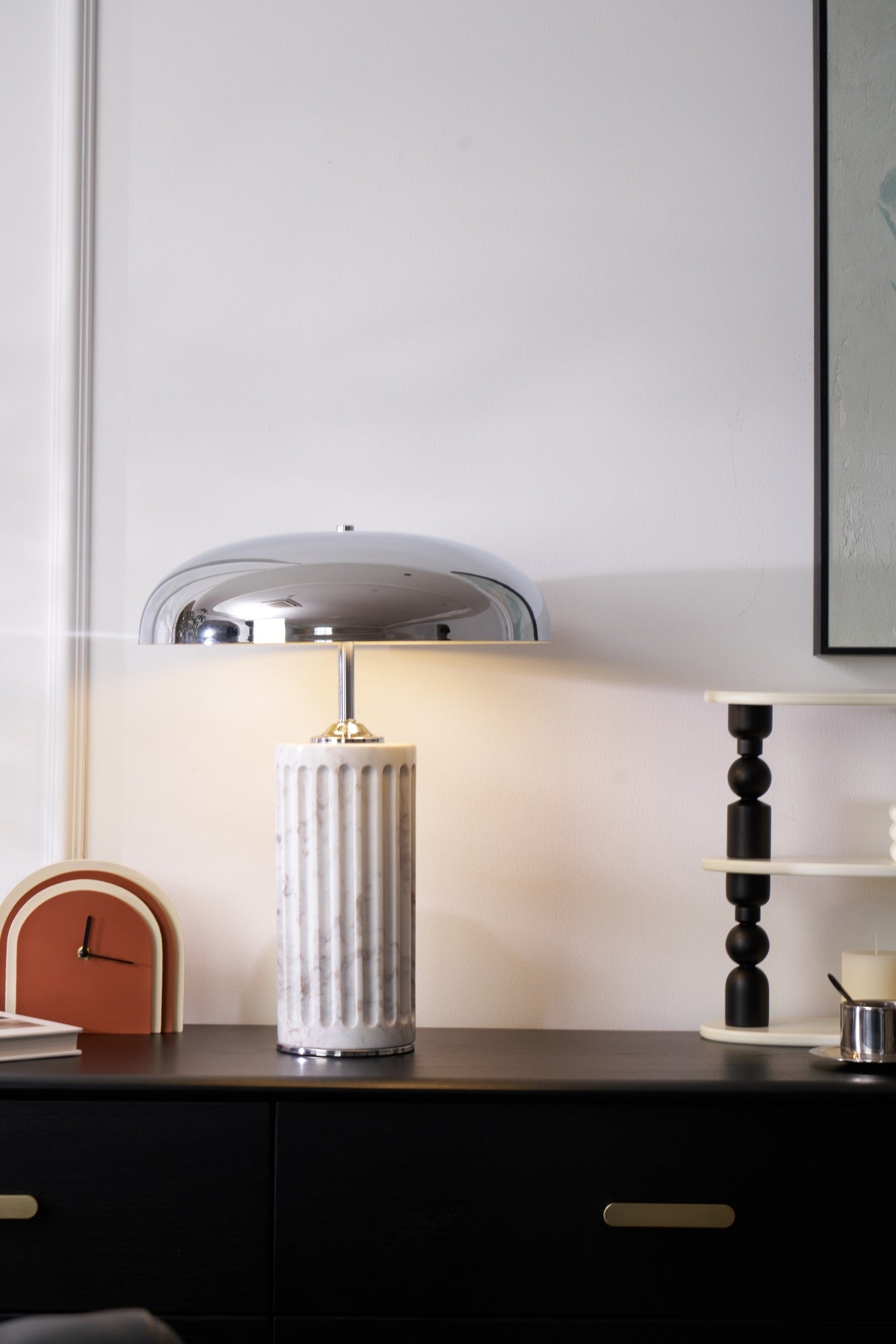 Aurelio Dome Table Lamp - Modern LED Nightstand Lamp with Touch Control, Dimmable Warm White Light for Bedroom, Living Room, and Office Decor