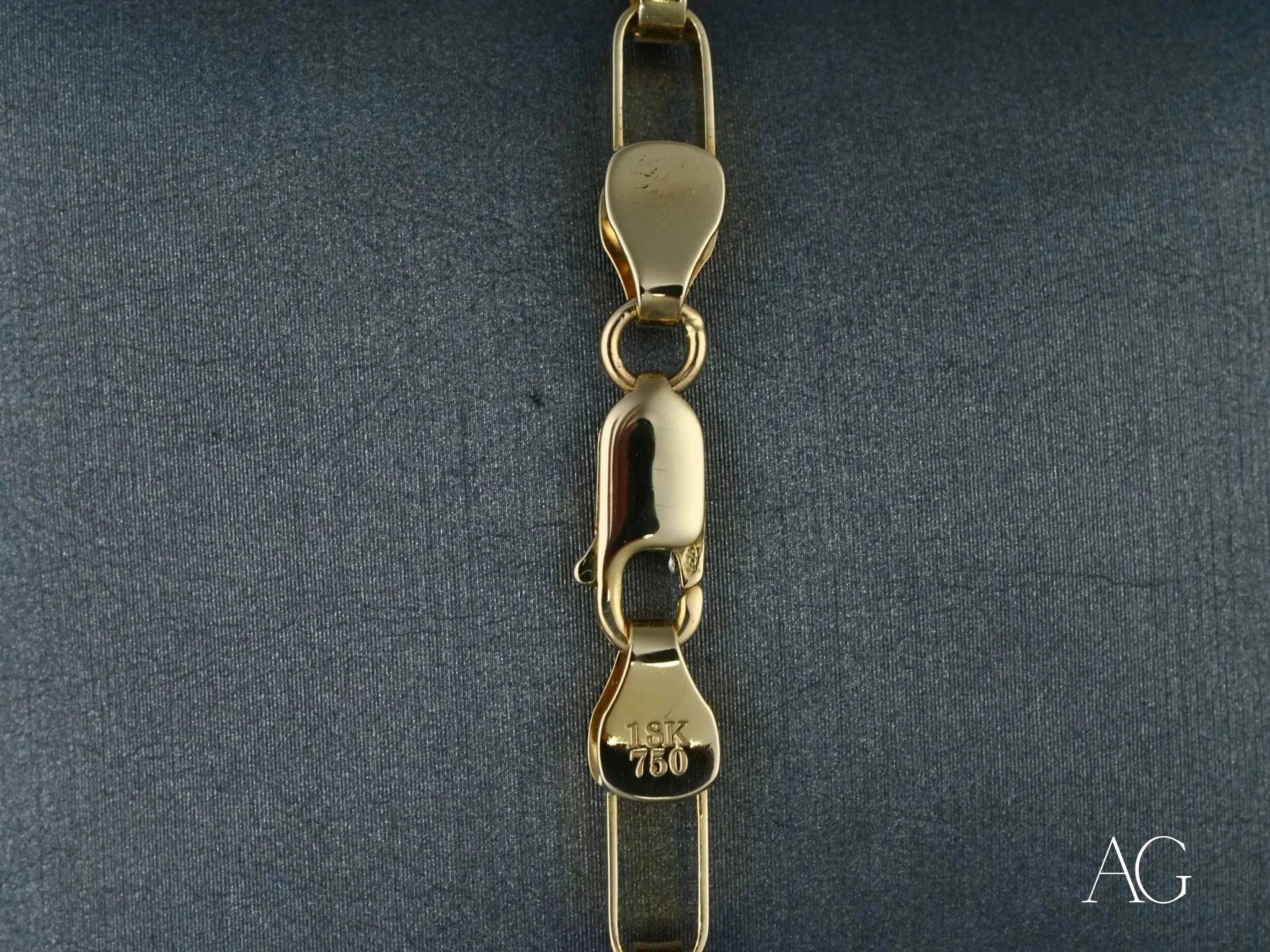 18K Gold Box Link Bracelet for Women - Timeless Luxury Jewelry for Elegant & Sophisticated Style | Perfect for Weddings, Parties & Special Occasions