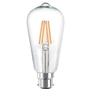 4W Bayonet (BC) LED Carbon Filament Bulb - Warm White 2700K, Vintage Edison Style Light Bulb for Chandeliers, Pendant Lights, and Home Decor