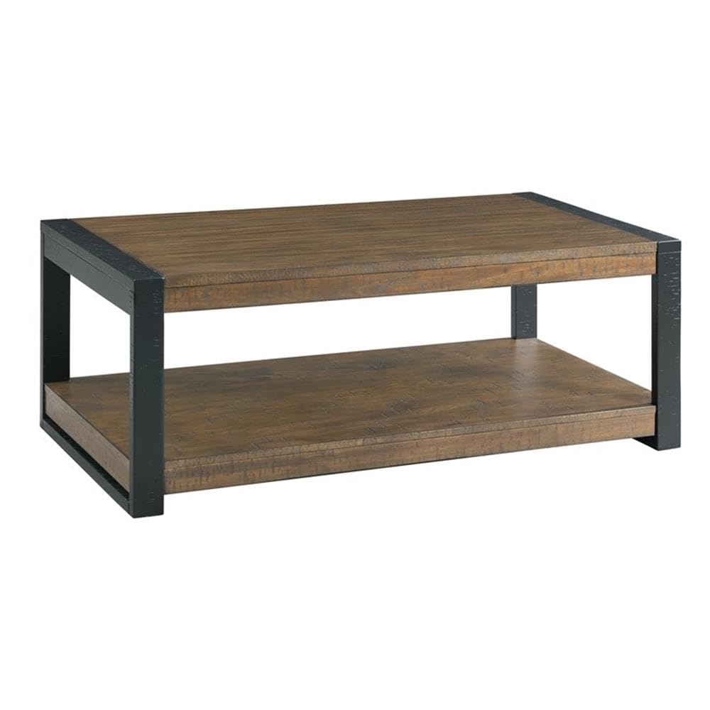 Picket House Furnishings Enrico Walnut Rectangular Coffee Table - Modern Living Room Furniture for Home Decor & Entertainment Spaces