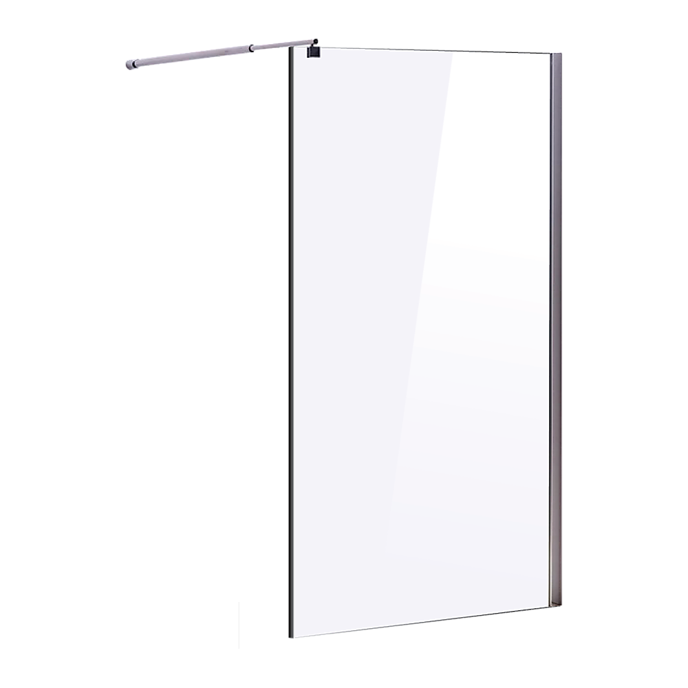 10mm Frameless Safety Glass Shower Screen - 1200mm x 2100mm - Tempered Bathroom Glass Panel for Walk-in Showers and Wet Rooms