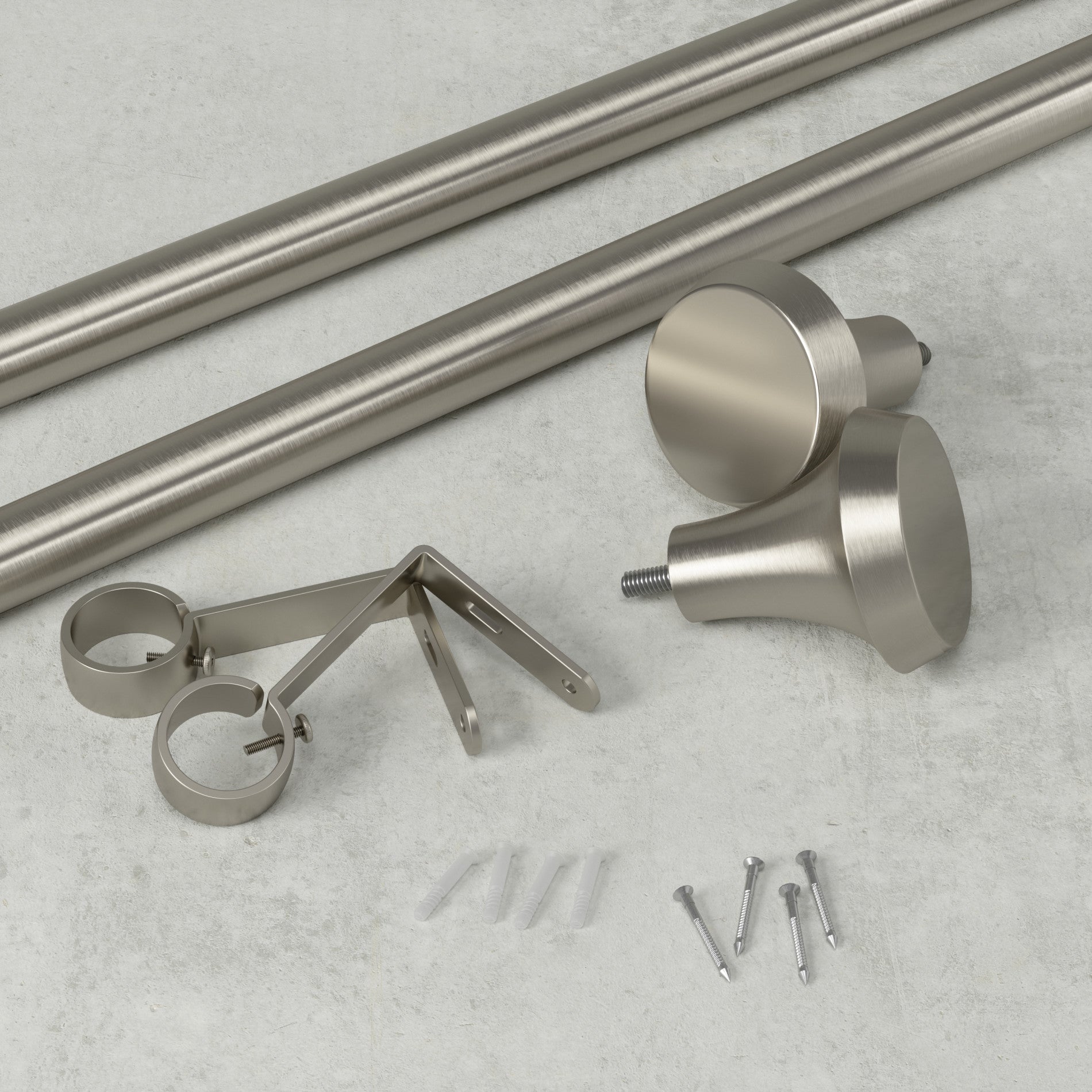 Ella Adjustable Curtain Rod - Heavy Duty Steel Drapery Rod for Windows - Perfect for Living Room, Bedroom & Home Decor