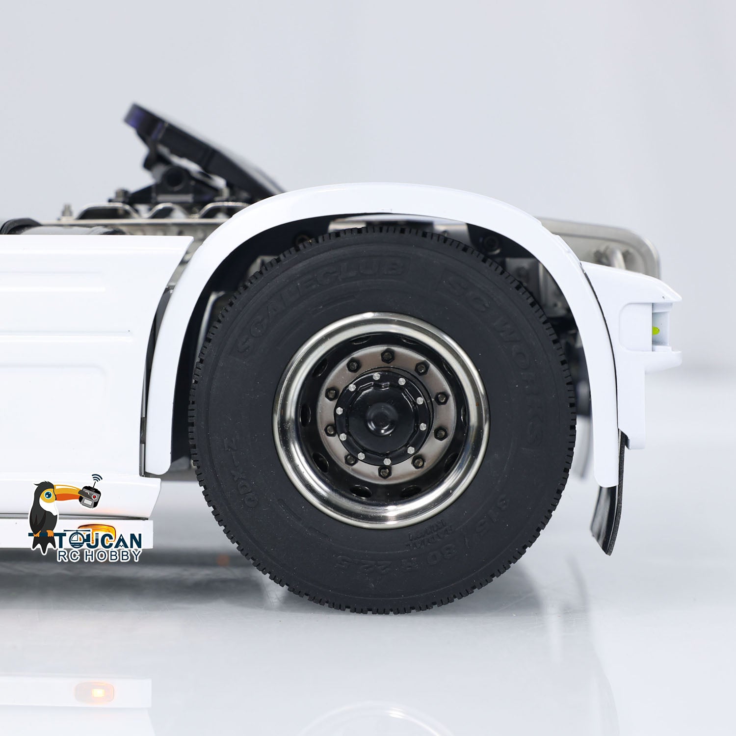 1/14 Scale Custom RC Tractor Truck 4x4 RTR with Metal Chassis, Smoke Effect, 3-Speed Gearbox, LED Lights & Sound - ST8 Radio Control for Off-Road Adventure and Construction Site Play