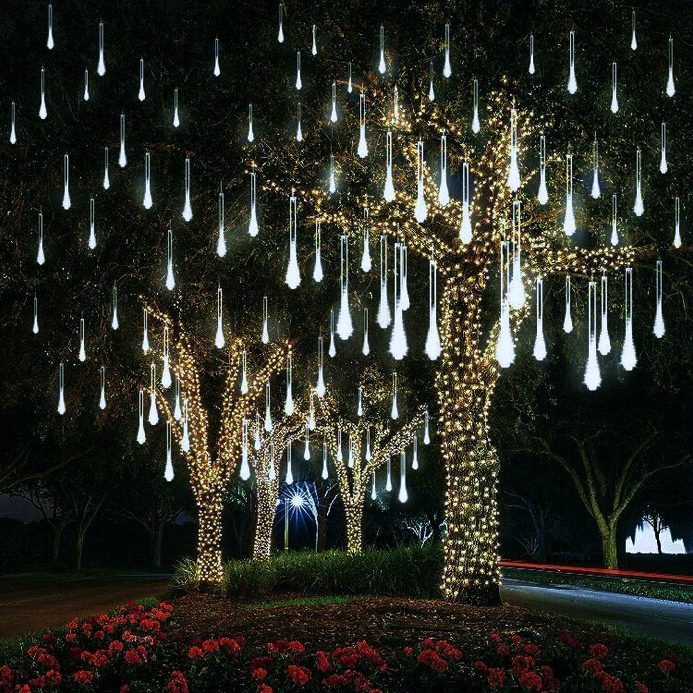Solar Meteor Lights Outdoor - 8 Tube LED for Garden & Party Decor