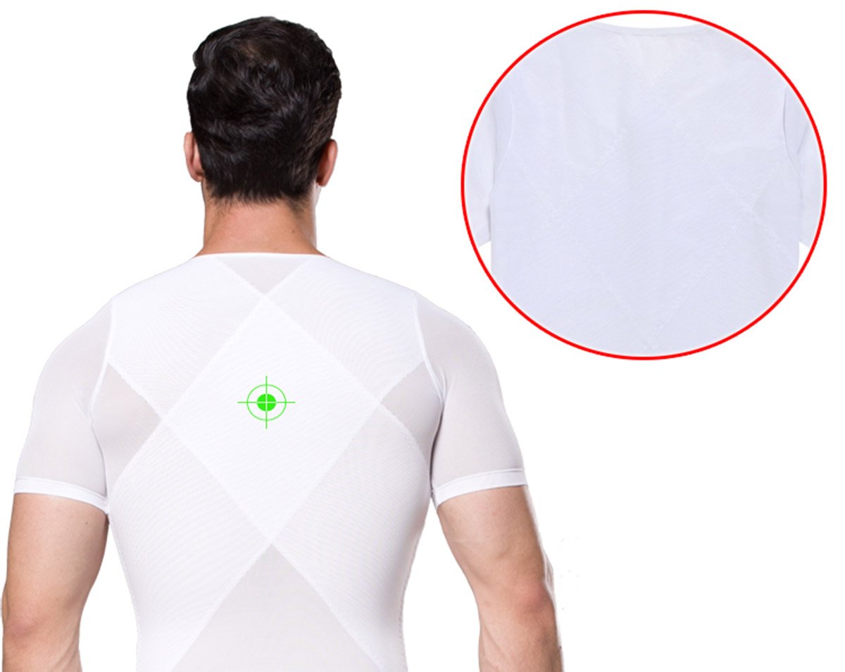 FEOYA Men's Slimming Body Shaper Tank Top with Zipper - Tummy Control Compression Vest Undershirt for Workout & Everyday Wear