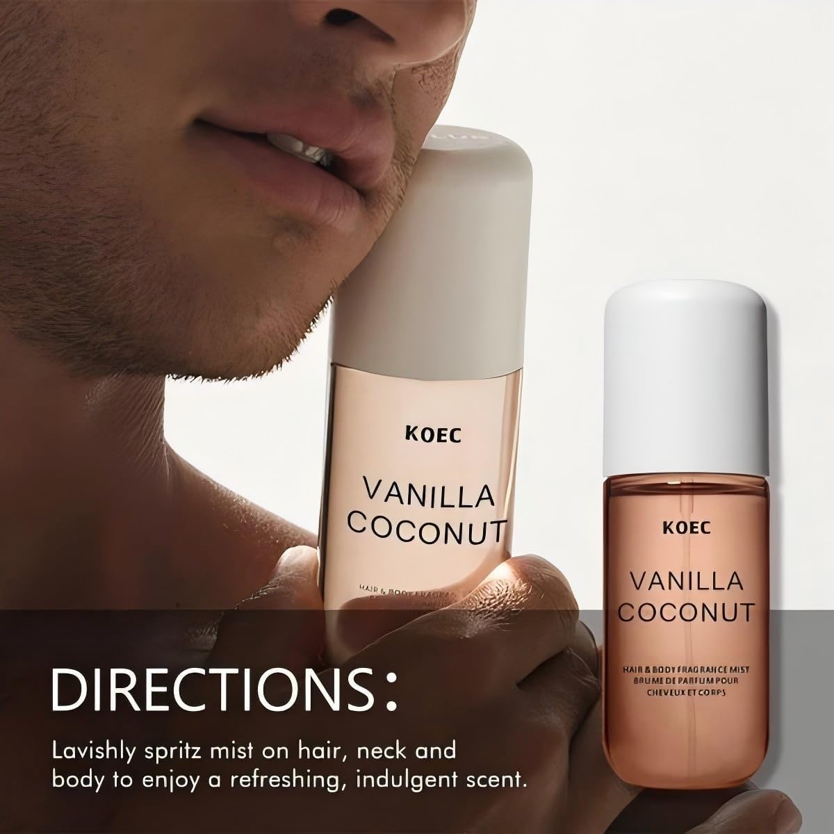 Koec Vanilla Coconut Perfume for Women - Long Lasting Body Mist & Hair Fragrance with Natural Essential Oils - Sweet Vanilla Scent for Daily Wear, Date Night & Special Occasions (Dragon Fruit Scent)