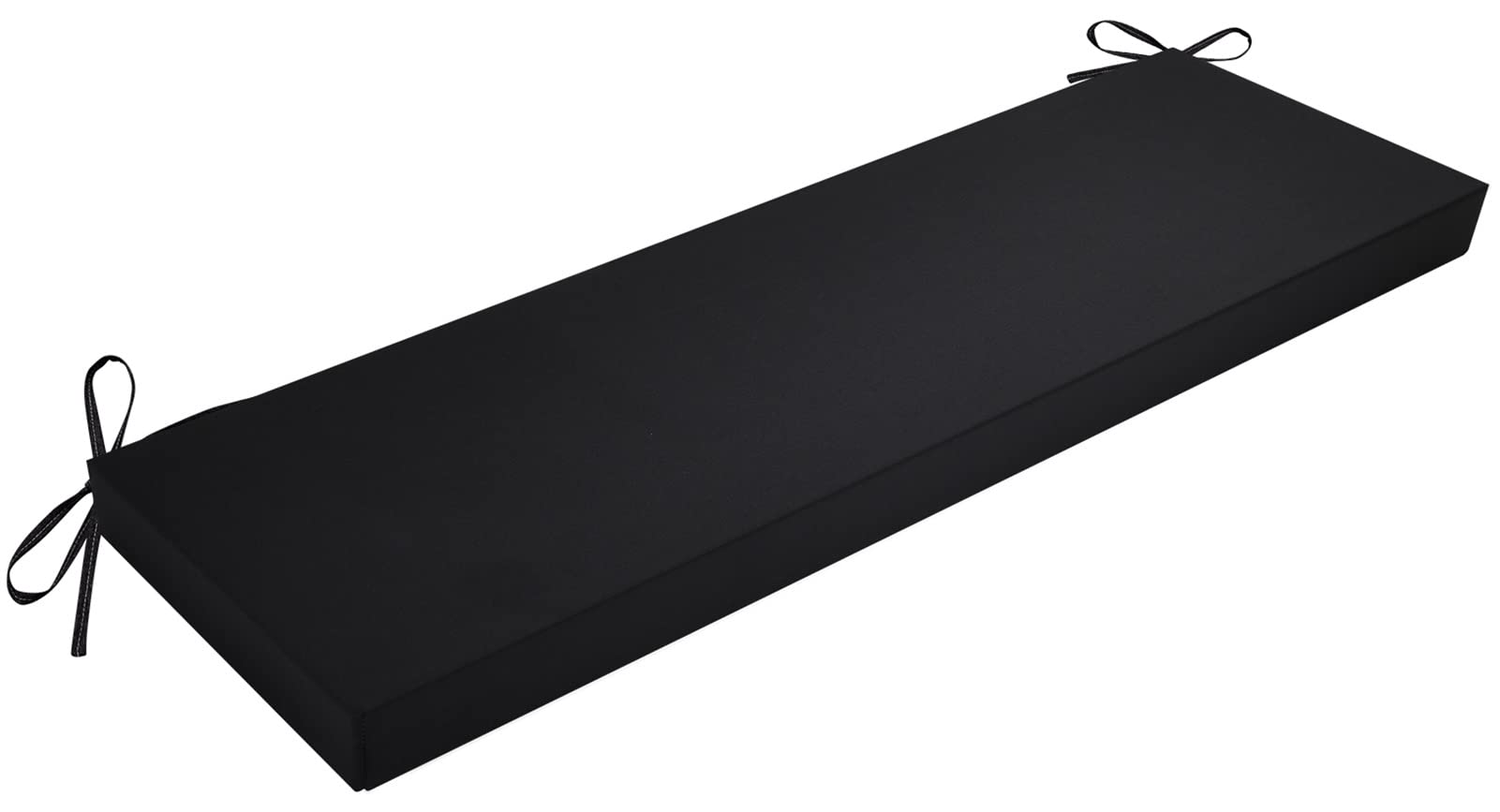 Premium Waterproof Outdoor Bench Cushion - Non-Slip Patio Furniture Cushion for Swing, Window Seat & Indoor Use - 17.7 x 17.7 x 4 Inches - Black - Perfect for Garden, Deck, Porch & Sunroom Comfort