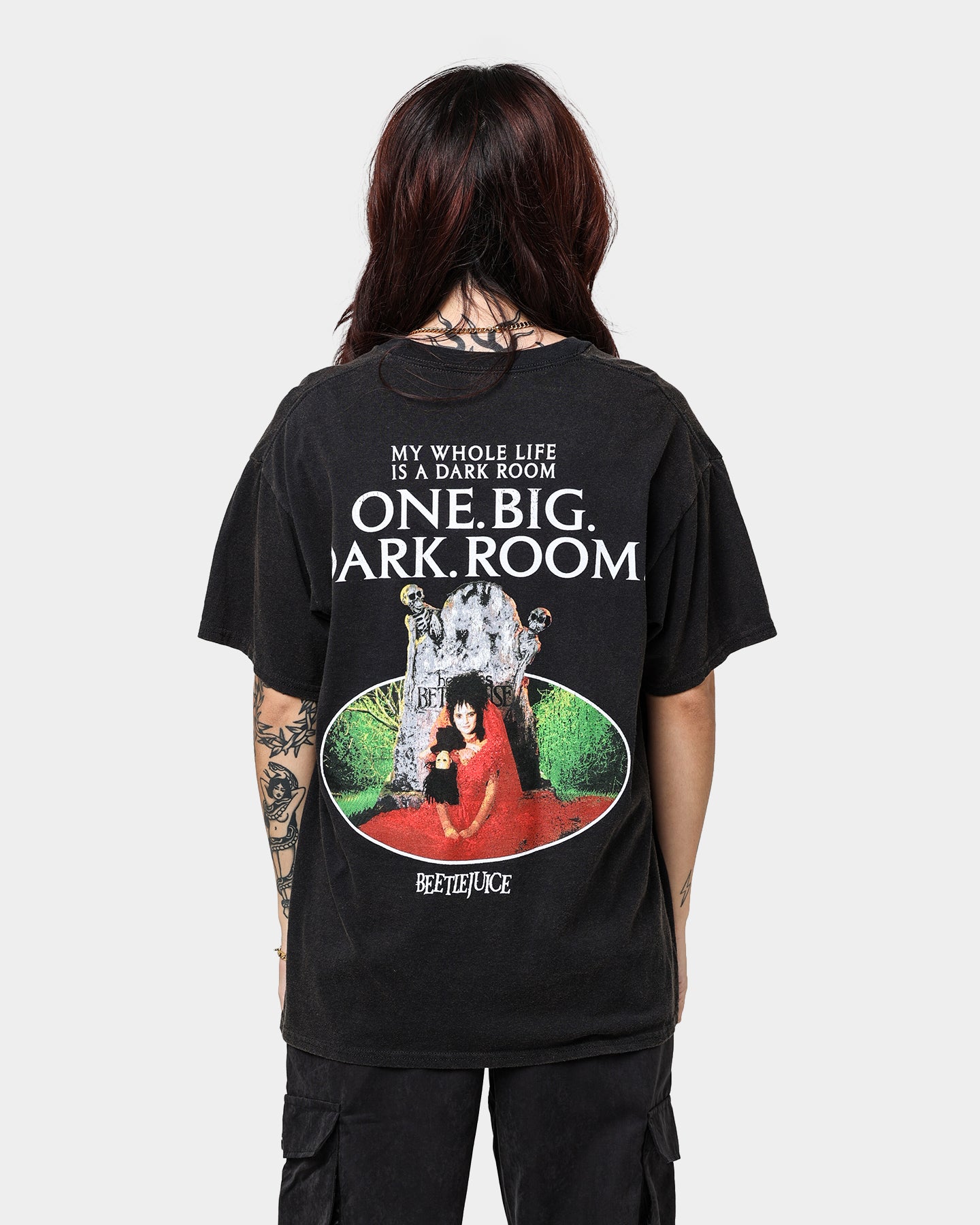 Vintage Beetlejuice Lydia T-Shirt - Retro Black Graphic Tee for Men & Women - Perfect for Halloween, Cosplay, and 80s Movie Fans