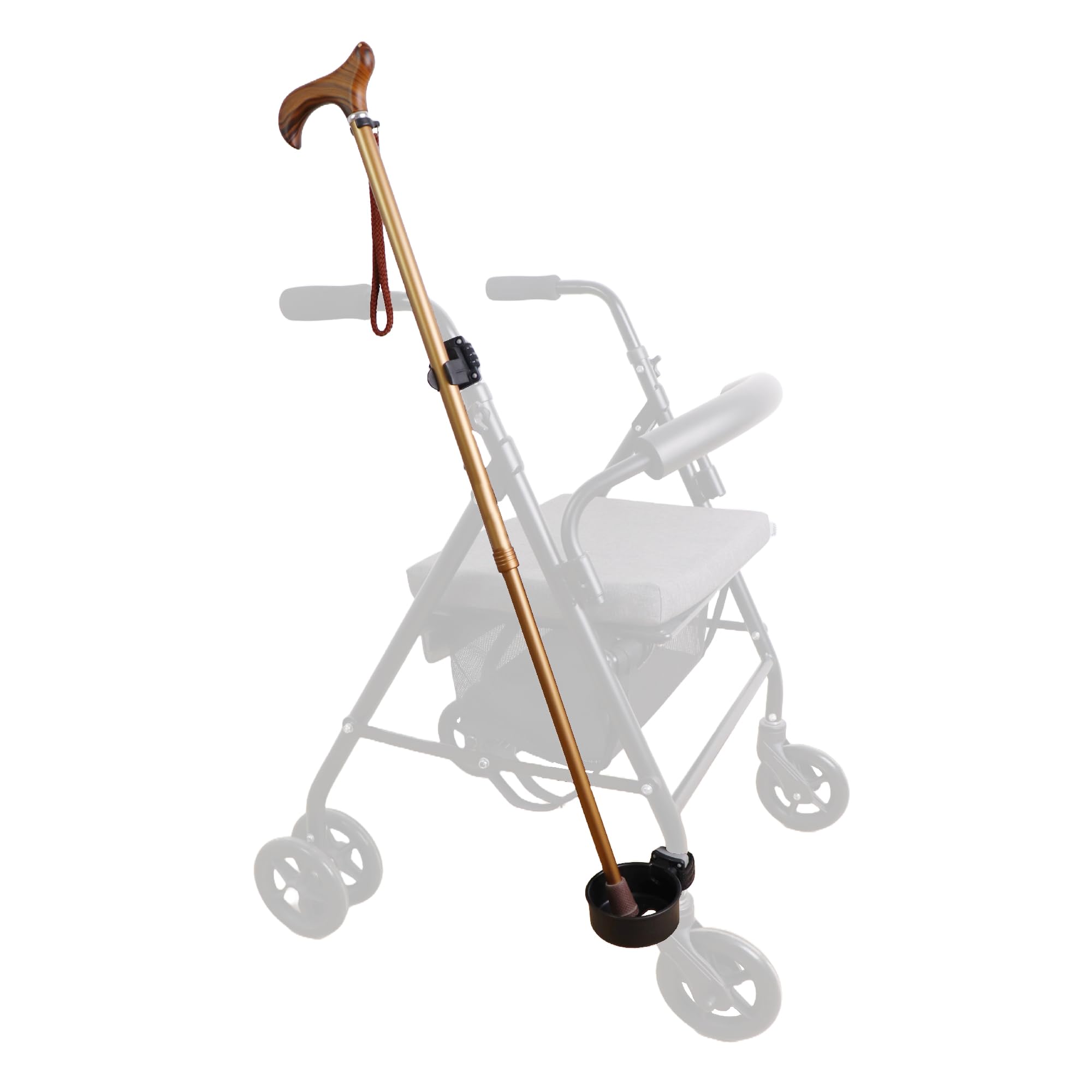 KMINA Walking Cane Holder & Crutch Holder - Secure Stand Clip for Mobility Aids | Perfect for Home, Office, and Travel Use
