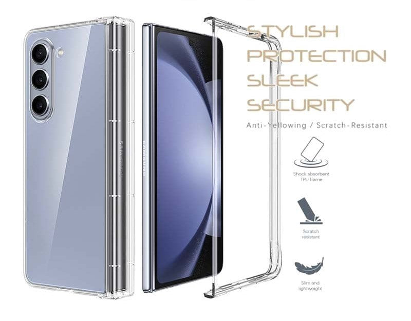 Premium iShield Crystal Palace Clear Case for Samsung Galaxy Z Fold 5 - Slim Protective Cover with Anti-Scratch & Shock Absorption - Perfect for Work, Travel & Everyday Use