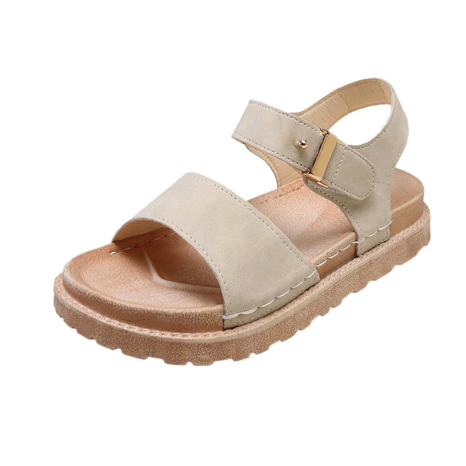 Women's Black Casual Flat Summer Sandals - Breathable Fish Mouth Design Fashion Sandals for Beach, Vacation & Daily Wear