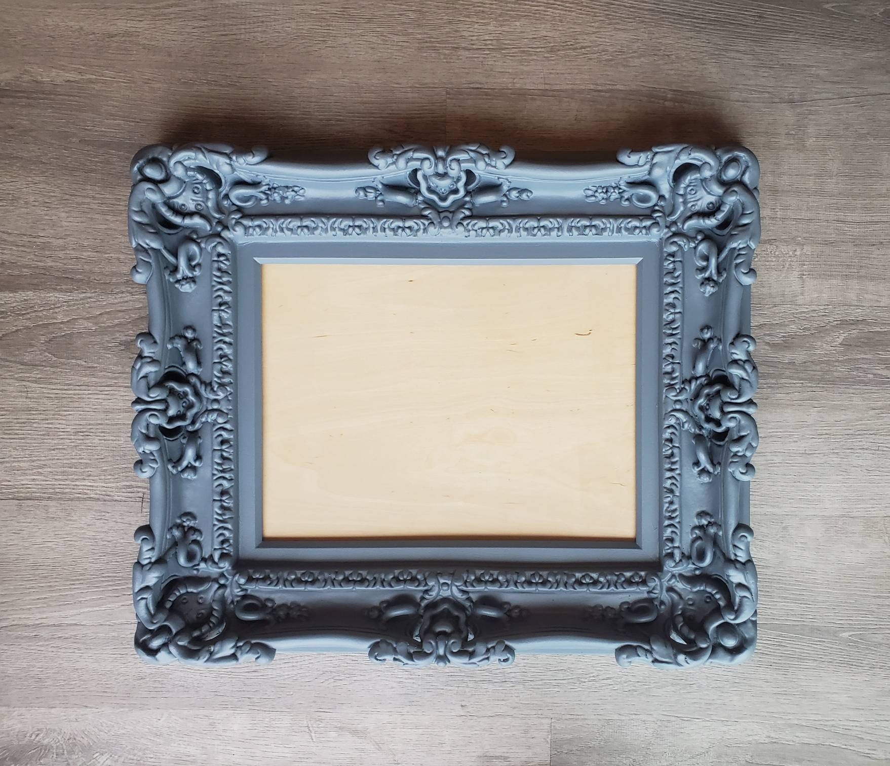 11x14 Charcoal Blue Picture Frame - Traditional Classic Art Frame for Wall Decor, Home Office, Gallery Display & Gift Giving