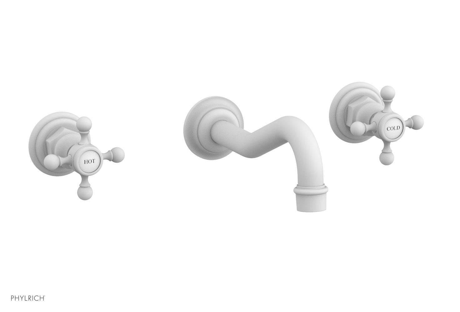 HENRI Wall Mount Tub Faucet Set with Cross Handle - Model 161 56 - Perfect for Bathroom Renovation and Modern Home Decor