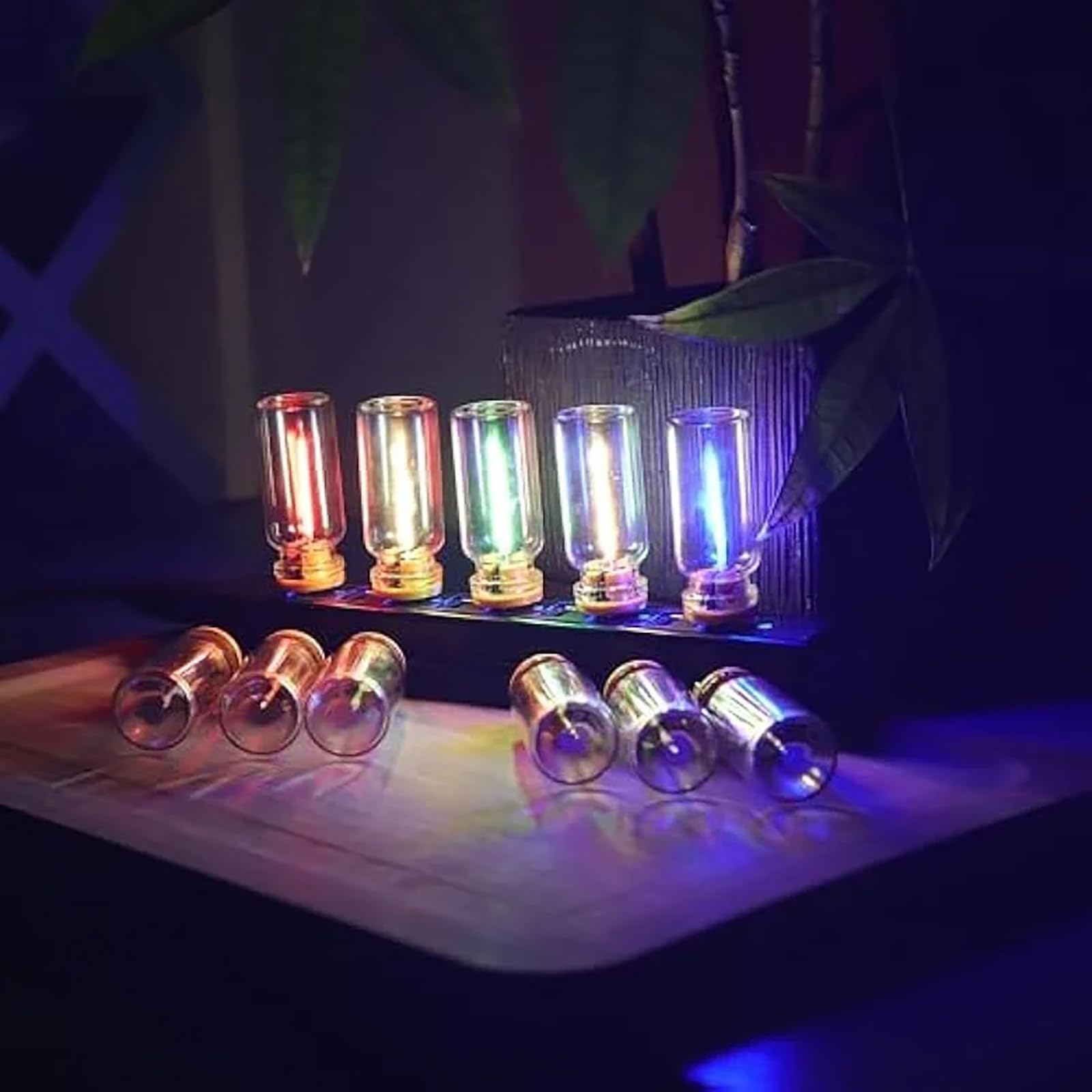 iCODOD Retro USB LED Car Interior Atmosphere Lights - Plug in USB Automotive Night Lamp for Cars, Bedroom, Hallway - Mini Vehicle Ambient Lighting (Green, One Size) | Perfect for Mood Lighting & Decoration