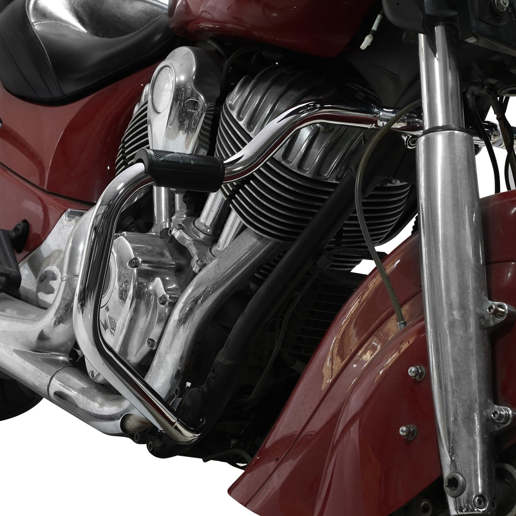 TCT-MOTORPARTS Engine Guard Crash Bar for Indian Motorcycles - Fits 2014-2024 Chieftain, Chief Dark Horse, Chieftain Dark Horse, Springfield (2016-2024), Chieftain Classic & Springfield Dark Horse - Heavy Duty Protection for Highway Riding & Off-Road Adventures