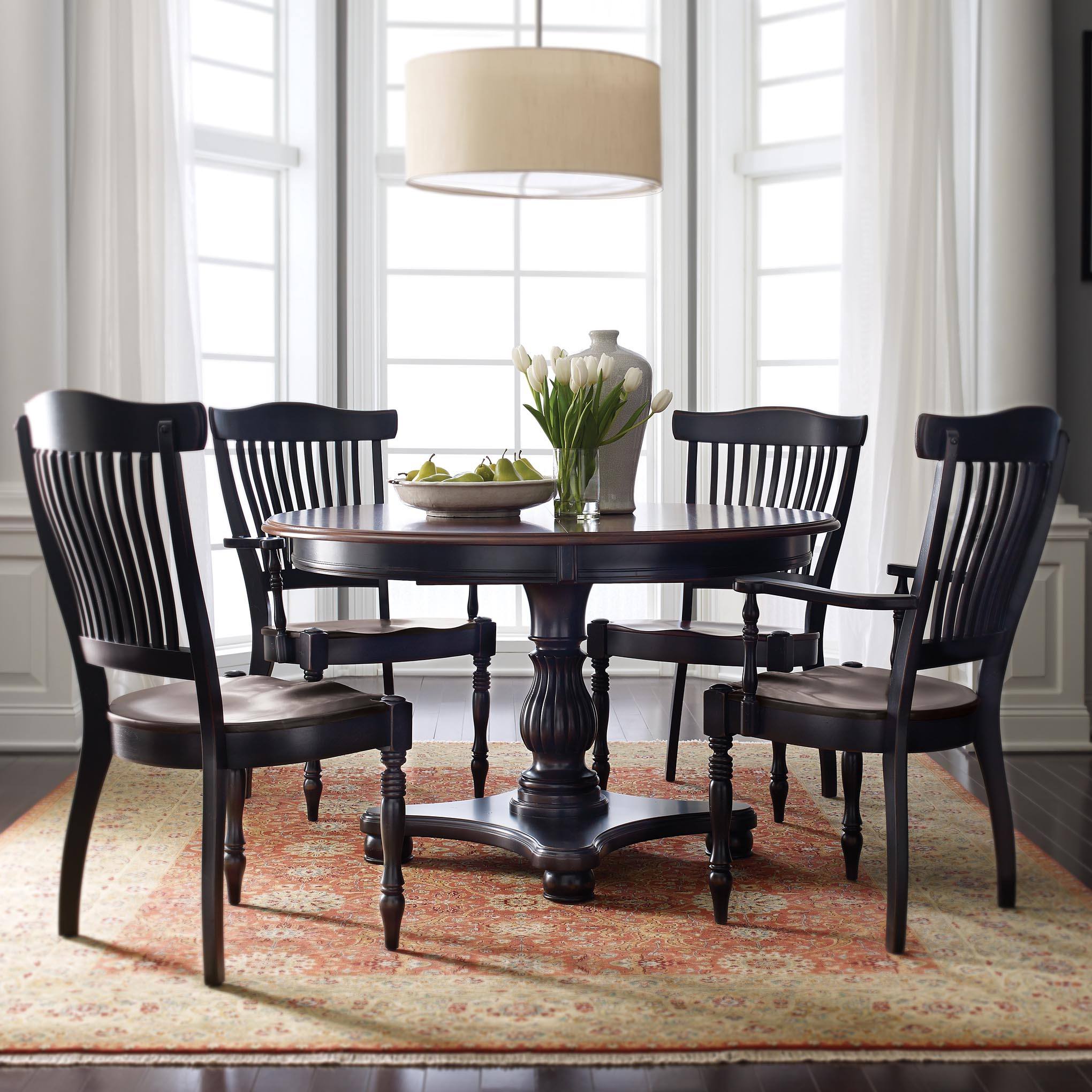 Antiguan Pedestal Table - Elegant Dining & Living Room Furniture for Home Decor | Perfect for Small Spaces & Entertaining Guests