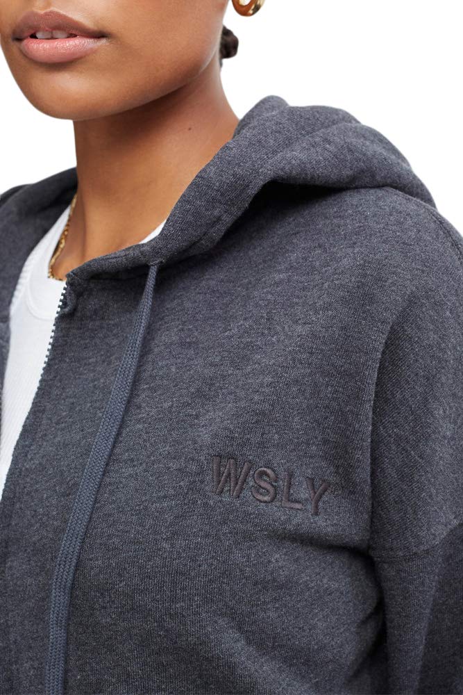 WSLY Ecosoft Cropped Zip Up Hoodie for Women - Soft Fleece Pullover Jacket with Front Pockets | Perfect for Gym, Yoga, Running & Casual Outfits