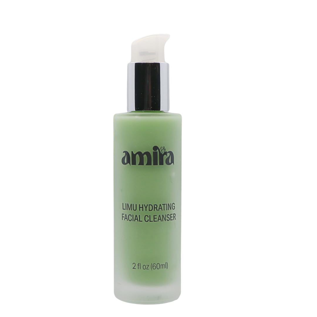 Amira Limu Hydrating Facial Cleanser for Dry & Sensitive Skin | Clean Beauty Gentle Foaming Face Wash | Perfect for Morning & Night Skincare Routine