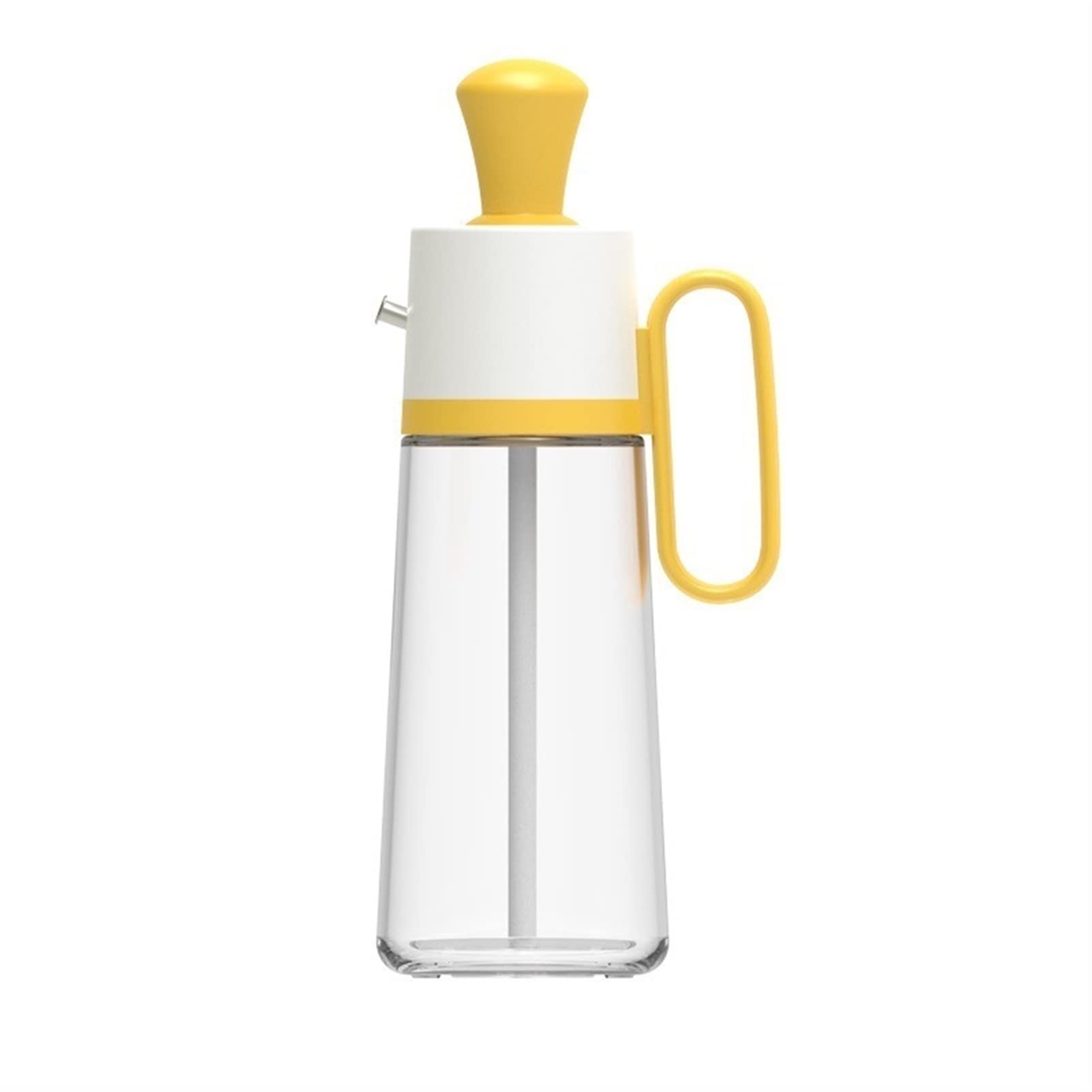 2-in-1 Oil Sprayer Bottle with Brush - Premium Kitchen Oil Dispenser for Cooking, Baking & Salad Dressing - Leakproof Liquid Seasoning Container - Perfect for Home Chefs (Yellow)