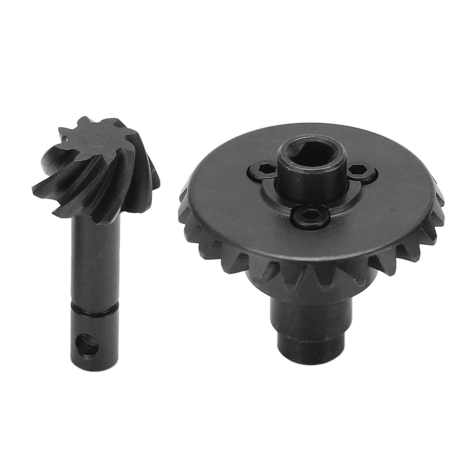 SPYMINNPOO Heavy Duty Metal 4T 8T RC Car Helical Bevel Gear Set - Upgrade Parts for 1/10 Scale RC Vehicle Models - Durable Replacement Gears for Off-Road Racing & Crawler Toys