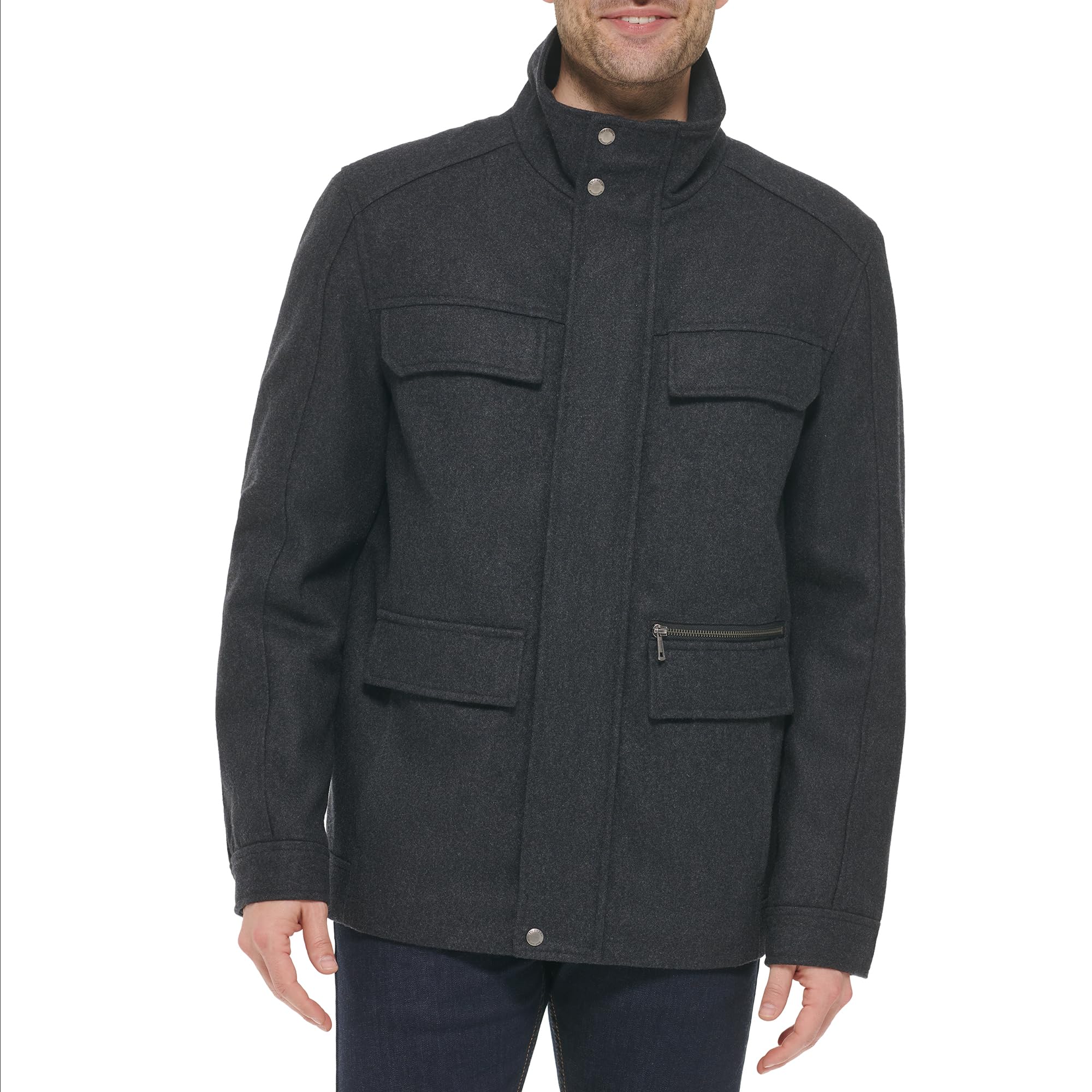 Cole Haan Men's Field Multi-Pocket Water-Resistant Winter Coat - Lightweight Insulated Jacket for Outdoor Activities, Hiking & Travel