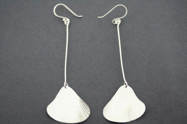 Elegant Ginkgo Leaf Drop Earrings for Women - Sterling Silver Dangle Earrings - Perfect for Parties, Weddings & Everyday Wear
