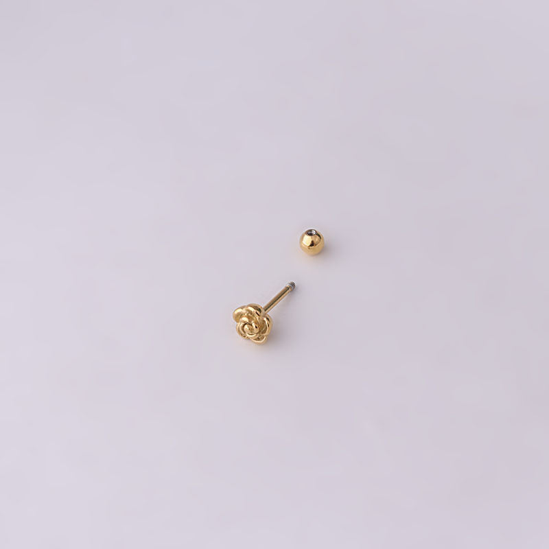 20G Cartilage Tiny Stud Earrings - Snake & Flower Conch Piercing Jewelry for Women | Perfect for Daily Wear, Parties & Gifts