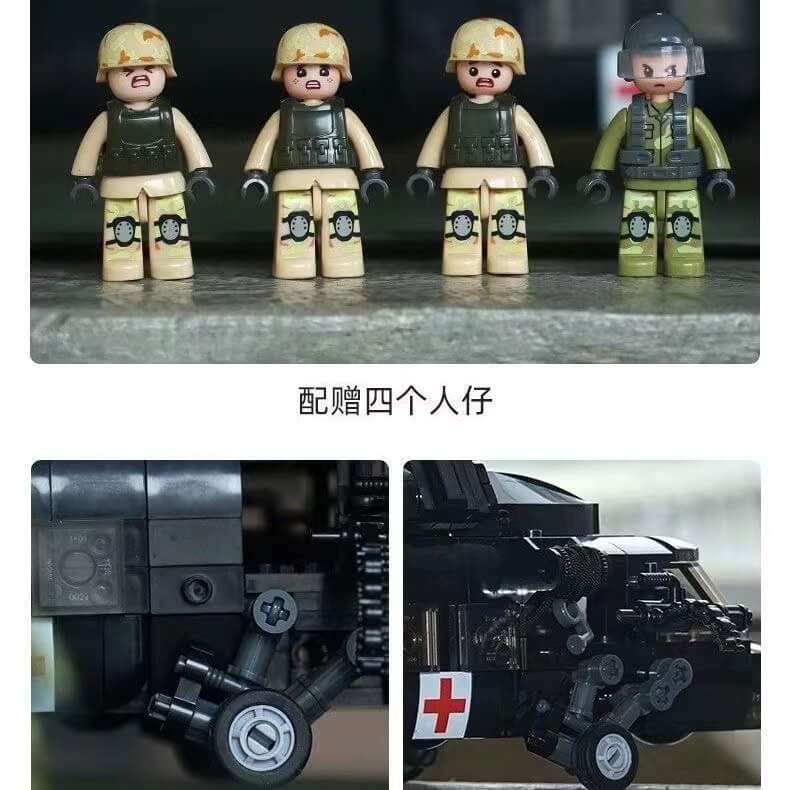 Sluban 692PCS Military Black Hawk Helicopter Building Blocks - Combat Rescue & Adventure Play for Kids & Collectors