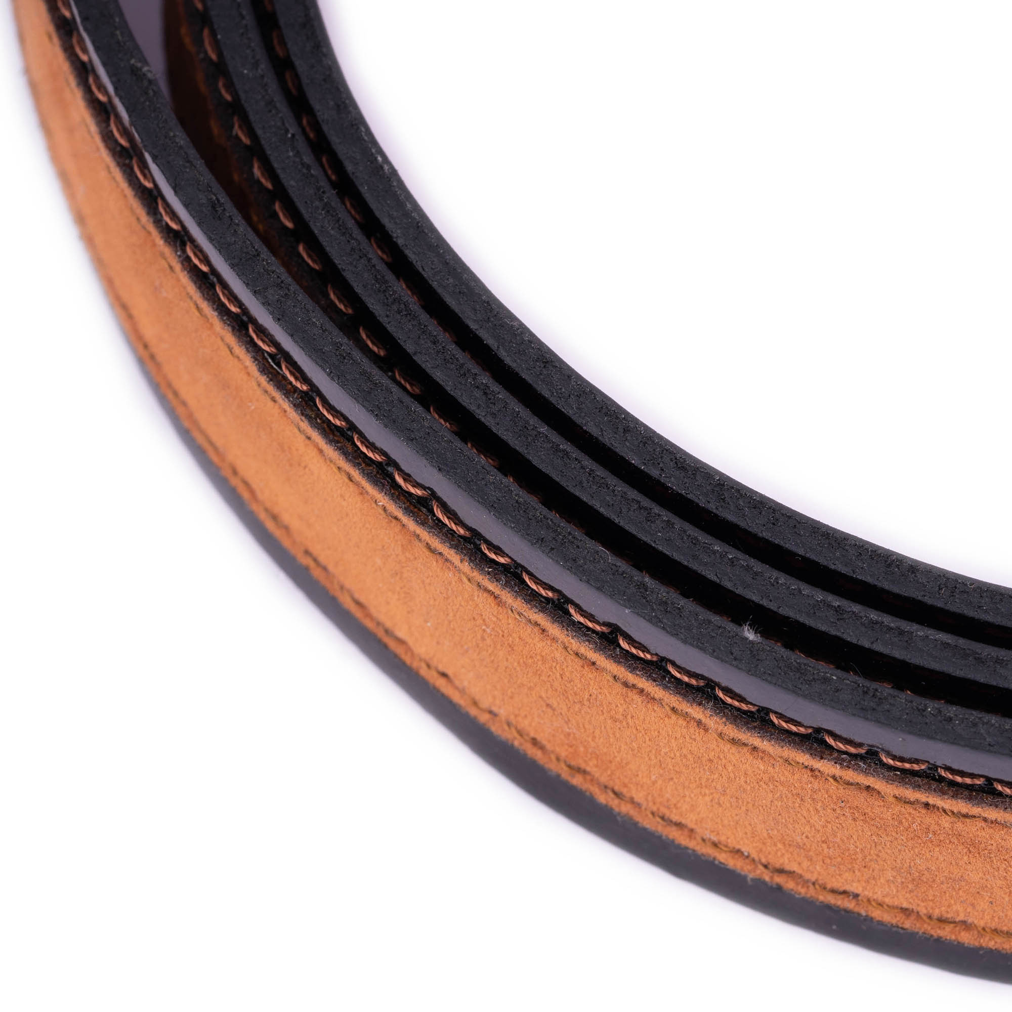 Premium Beige Suede 3.5 cm Genuine Leather Belt Strap for Montblanc Buckles - Black Patent Leather - Luxury Dress Belt for Business, Office & Formal Occasions