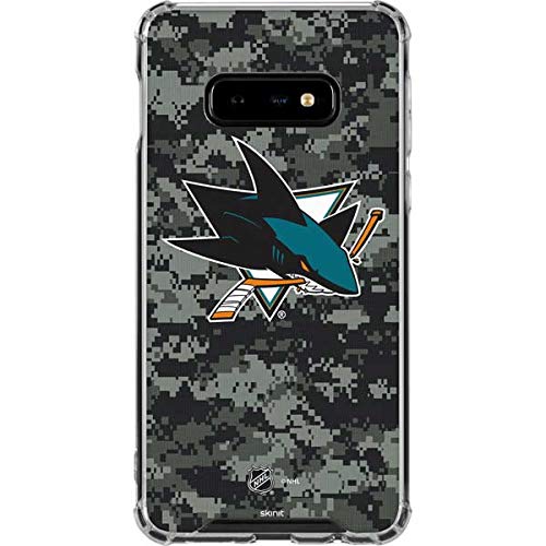 Official NHL San Jose Sharks Camo Clear Phone Case for Samsung Galaxy S10e - Durable Protective Cover with Slim Fit Design - Perfect for Sports Fans, Daily Use & Showcasing Team Spirit