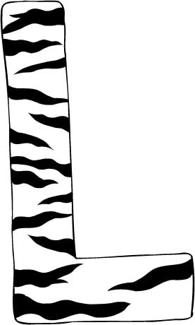 10in. Zebra Animal Print Alphabet Letter Decals Stickers A to Z for Kids Room, Nursery, Classroom Decor - Perfect for DIY Wall Art, Scrapbooking & Party Decorations