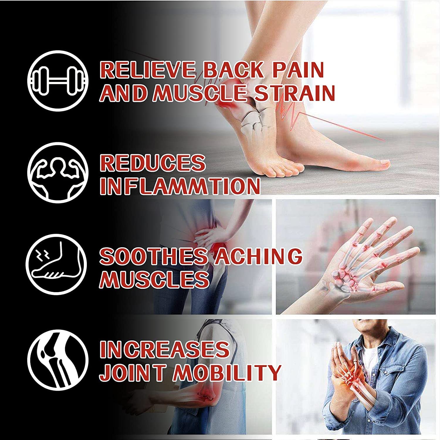 Perfectx Joint & Bone Therapy Cream - Fast Pain Relief for Muscle, Back, Ankle & Foot Pain - Doctor Recommended Arthritis & Joint Pain Cream - 2 Pack for Home & Sports Use
