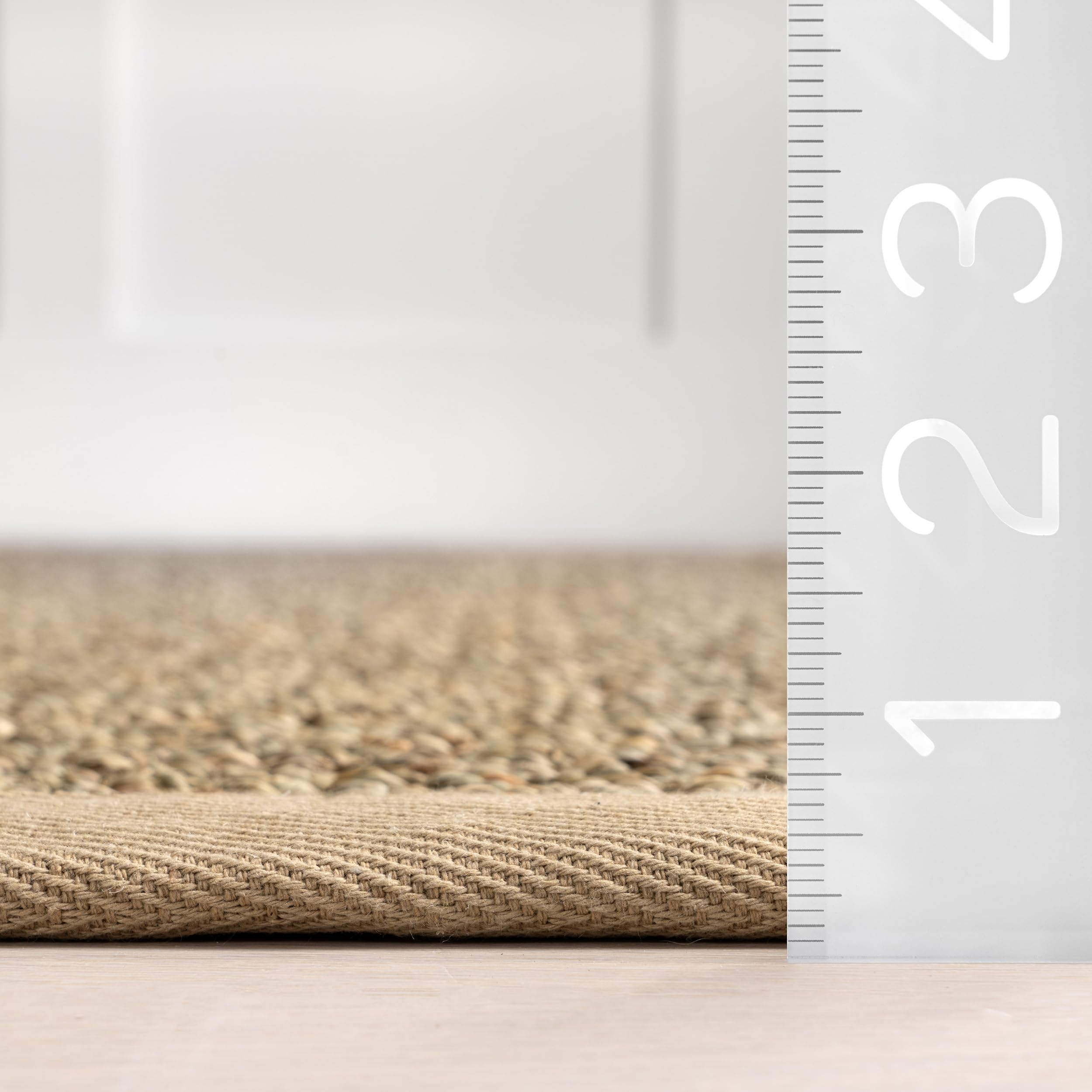 nuLOOM Elijah Farmhouse Seagrass Area Rug 6' x 9' Beige - Natural Woven Jute Rug for Living Room, Bedroom & Dining Room Decor