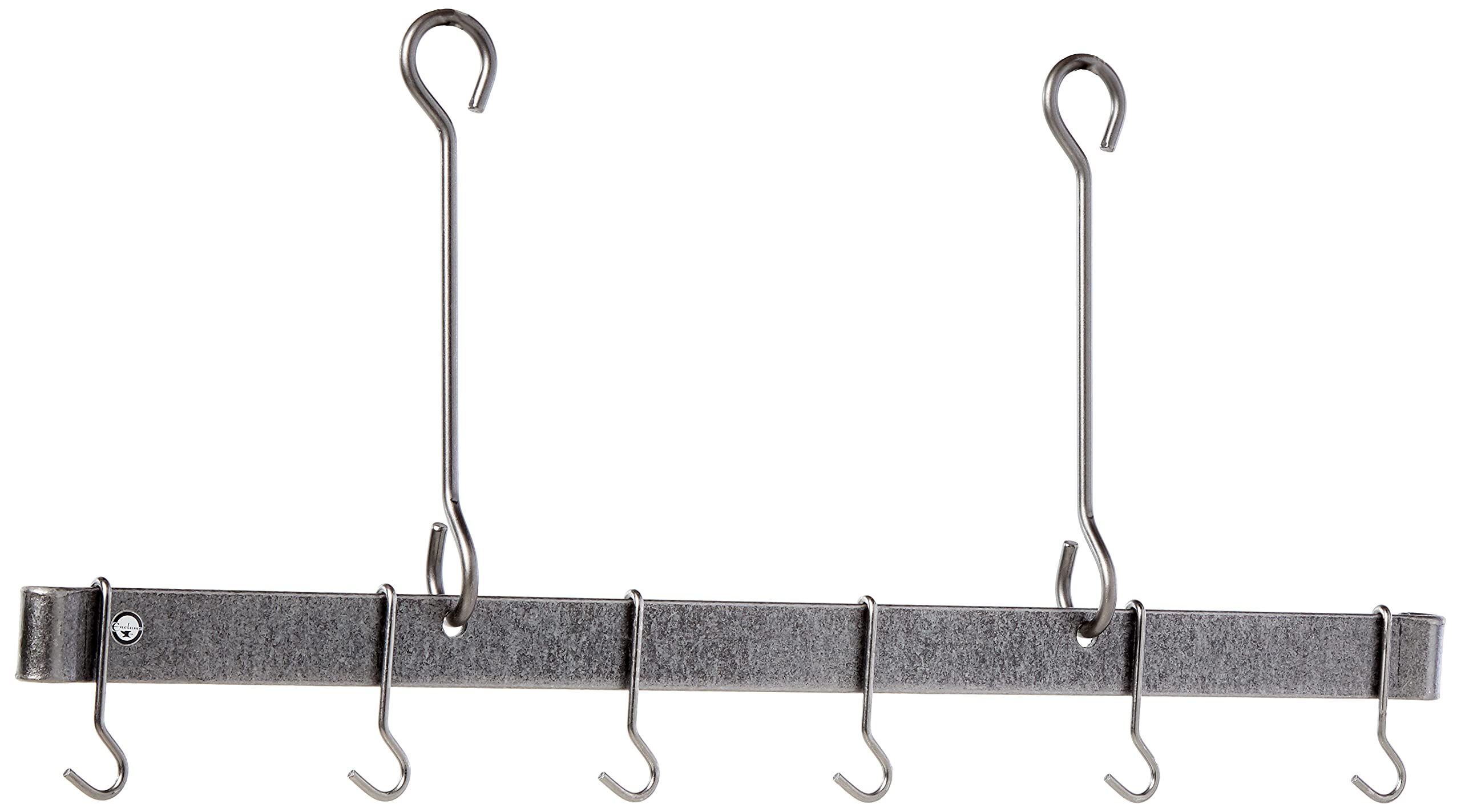 Enclume PR18-36 HS Premier 36-Inch Hammered Steel Ceiling Bar - Heavy Duty Pot Rack for Kitchen Organization & Cookware Storage