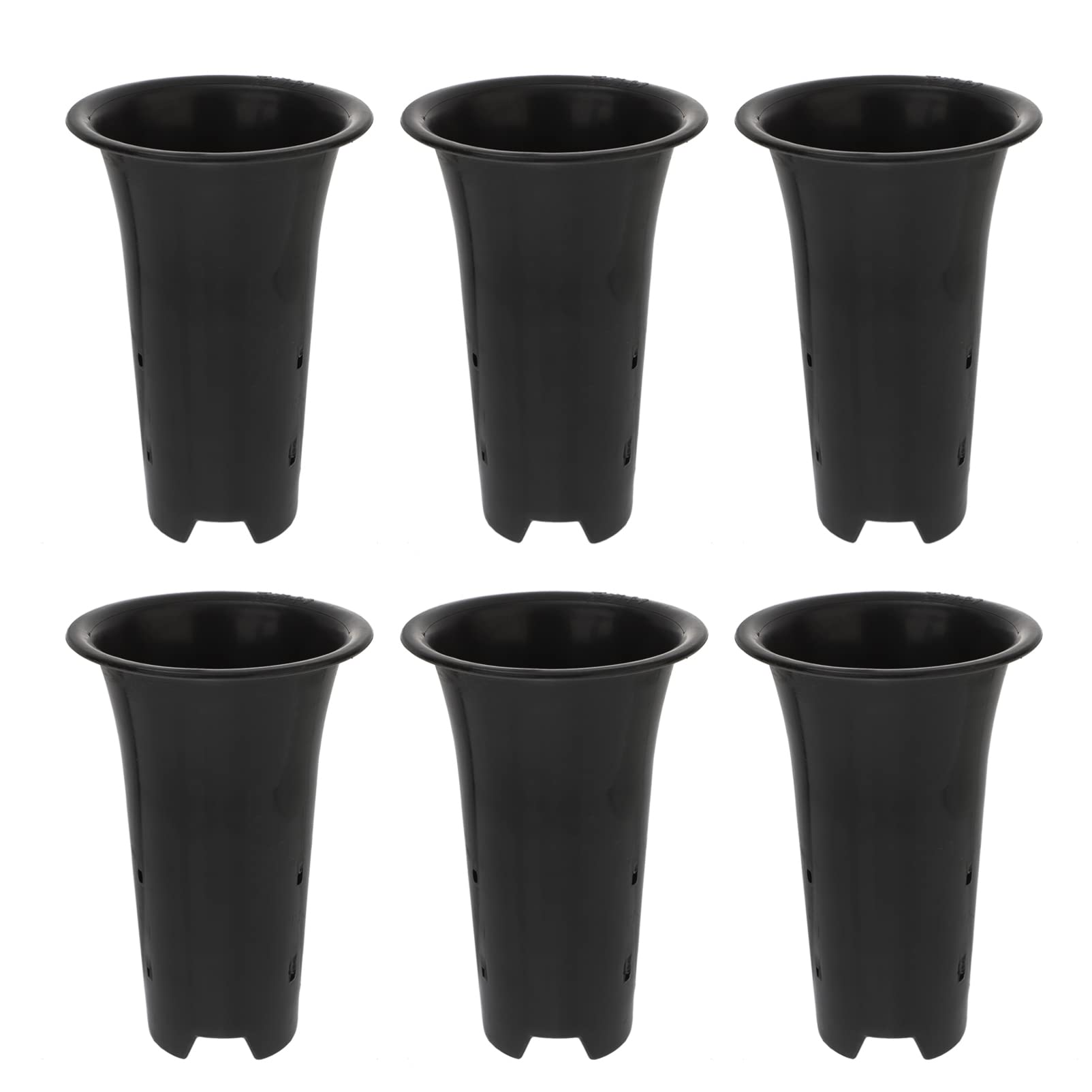 Yardwe 18-Pack 7.6 Inch & 8 Inch Orchid Pots with Drainage Holes - Plastic Planters for Indoor House Plants, Live Flowers & Orchids - Perfect for Home Decor, Office Plants & Gardening Gifts