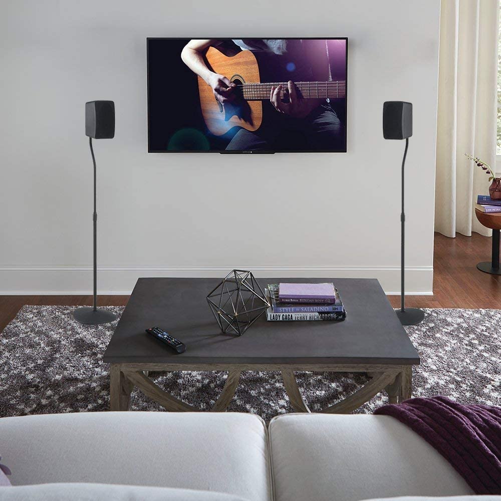 SANUS Adjustable Height Speaker Stand - Extends 28